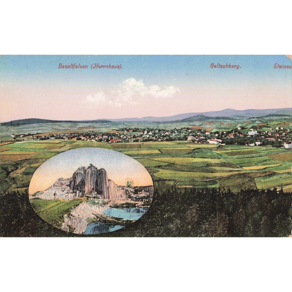 Geltschberg Bohemia Czech Republic Basaltfelsen Steinschonau Postcard c1910